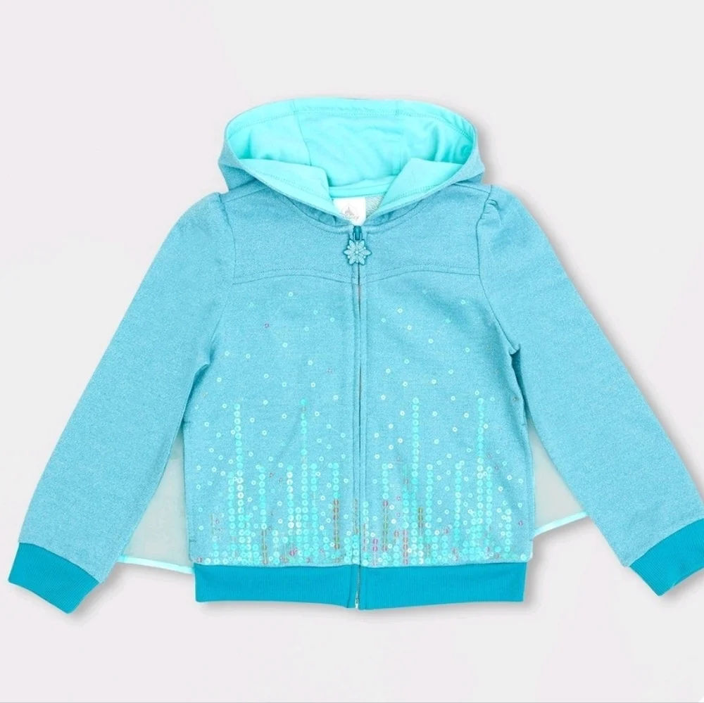 HOST PICK Disney Frozen Hooded Zip Up Sweatshirt with Cape Size 4
